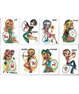 vtg, 12 Pocket Calendar Cards 1987 ZODIAC SIGNS Collectible COMPLETE SERIES - €10,39 EUR