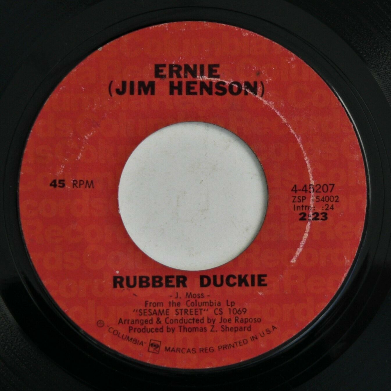 ERNIE (JIM HENSON) ~ RUBBER DUCKIE / THE KIDS ~ SESAME STREET ~ 7&quot; 45 VG... - $7.91