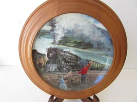 The Sunshine Special Ltd Great American Train Series Plate F5283 Wood Framed S1 - £10.94 GBP