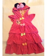 Size 2 Disney Store Minnie Mouse swimsuit cover up dress hoodie pink - £10.68 GBP