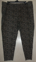 New Womens J.Jill Black W/ Paisley Print Ankle Pant Size 24 - £25.69 GBP