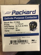 Packard C130A Contactor 1 Pole 30 Amps 24 Coil Voltage - $332.77 MXN