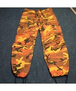 Rothco Camo Cargo Pants Women XXS Orange Camouflage Jogger Elastic Baggy... - £21.76 GBP