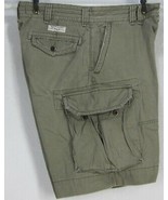 POLO BY RALPH LAUREN MEN&#39;S W34 CLASSIC CHINO GREEN CARGO SHORTS ALL COTT... - $37.41