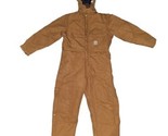 Carhartt Vintage Quilt Lined Insulated Canvas Coveralls Hood X02 BRN Sz ... - $95.00