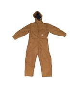 Carhartt Vintage Quilt Lined Insulated Canvas Coveralls Hood X02 BRN Sz ... - £74.82 GBP