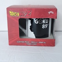 Dragon Ball Z Goku 89 Black White 13.5oz Shiny Coffee Mug Toei Box Damag... - $22.76