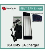 48V 10.4AH/15AH Ebike Battery Pack Lithium BMS Electric Bicycle Charger ... - £149.39 GBP+