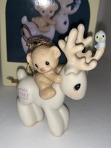 Rare 1986 Precious Moments Special Issue Reindeer Ornament  102466 New - £78.21 GBP
