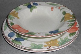 3 Pc Set Mikasa Fruit Panorama Pattern Serving Pieces (2) Platters/Serving Bowl - £31.15 GBP