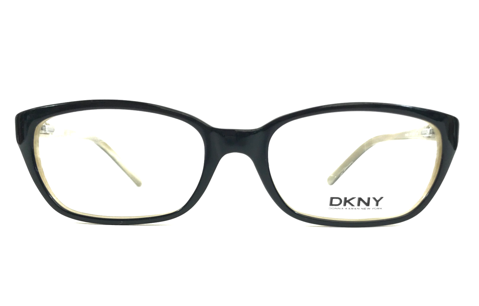 DKNY Eyeglasses Frames DY4539 3113 Shiny Black Beige Cat Eye Full Rim 52... - $59.39