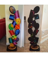 Contemporary Geometric Tumble Abstract Floor Sculpture, Unique 60x18  - $15,943.79 MXN
