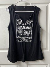 Smooth As Tennessee Whiskey Grapfic Tank Top Womens Size L V Neck Sleeve... - £9.49 GBP