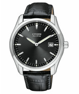 New Citizen Eco Drive Men&#39;s Stainless Steel Leather Strap Watch AU1040-08E - £115.30 GBP