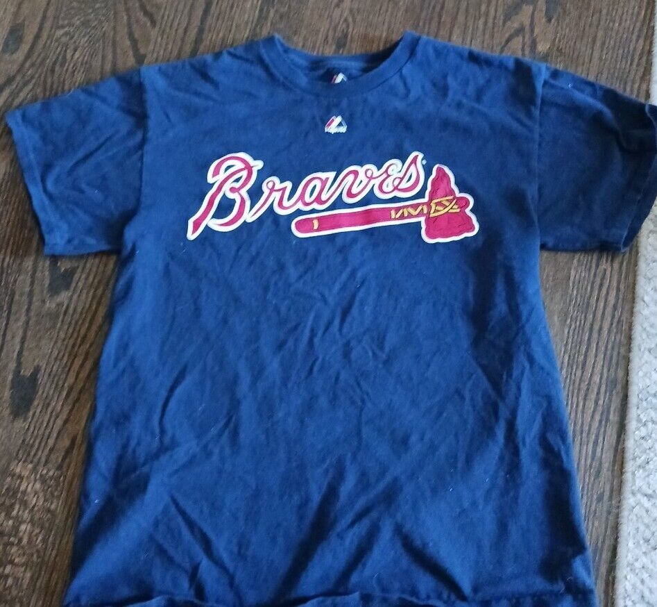 Atlanta Braves MLB Men’s Medium Short Sleeve T-shirt 2011 Retro Blue - $8.51