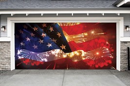 My Door Decor 285905PATR-006 7 x16 ft. American Flag &amp; Fireworks Outdoor Patriot - £180.06 GBP