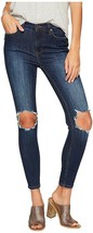 Free People Womens Busted Denim Destroyed Skinny Jeans Blue 28 - £31.27 GBP
