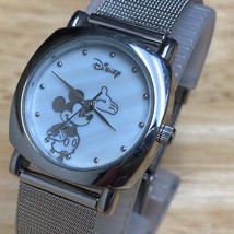 Disney By Accutime MOP Mickey Dial Lady Silver Mesh Analog Quartz Watch~New Batt - £10.59 GBP