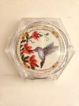 HUMMINGBIRD Acrylic Coaster Cross Stitch Kit New Sealed - $5.00