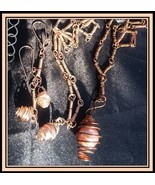 Sets - Necklaces of Copper and Gold-Filled Wire with Pearls w/ Matching ... - $62.43 CAD