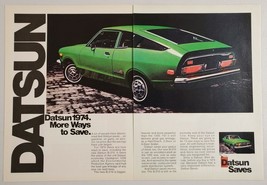 1973 Print Ad The 1974 Datsun B-210 Green 2-Door Car - £9.43 GBP