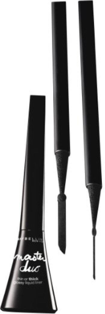 Primary image for Maybelline Eye Studio Master Duo Glossy Liquid Liner, Black Lacquer [500] 0.05