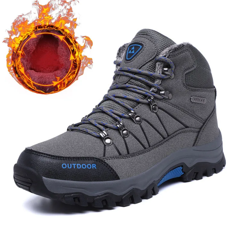 Best Sneakers Men Hi Shoes Waterproof Male  Outdoor Travel Trek Shoes Leather Cl - £81.07 GBP