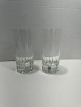 2 Rosenthal Studio Wedge Cut Crystal Highball Glasses set 2 Long Glasses - £70.49 GBP