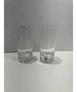 2 Rosenthal Studio Wedge Cut Crystal Highball Glasses set 2 Long Glasses - £69.34 GBP