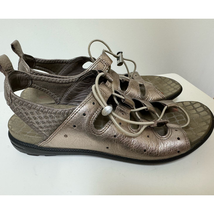 ECCO Womens Jab Toggle Sandals Metallic Gold 39 US 8-8.5 - £22.57 GBP