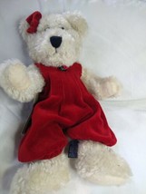 BOYDS BEARS Vintage Roxanne K Bear W/ Red Jumper Holly Berry 7.5” - £8.51 GBP