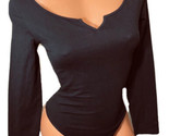 Victoria &#39;S Secret Rose Basique Solide Noir String Body Haut Stretch TAI... - $16.72