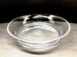 Gold Canyon Round Footed Glass Platter Hand Made Blown Clear Crystal Art Glass - £15.53 GBP