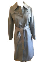 Vintage 60s Forecaster of Boston Mod Light Blue Rain Coat Jacket Women&#39;s Sz 7/8 - £53.14 GBP