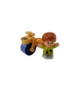 Yellow Tricycle Flowers &amp; Hitch rolls! Fisher Price Little People Bike F... - £6.18 GBP