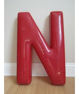 LARGE 24&quot; Vintage Neon Store Letter Front &quot;N&quot; (24”h x 15 1/2”w) red 2 FO... - $174.99