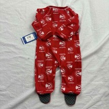 NBA Unisex Infants Atlanta Hawks Sleeper Pajamas Red Fleece Footed Non Slip 0-3M - £15.55 GBP
