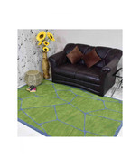 Glitzy Rugs 9 x 12 ft. Hand Tufted Wool Contemporary Area Rug, Green &amp; Blue - $533.45