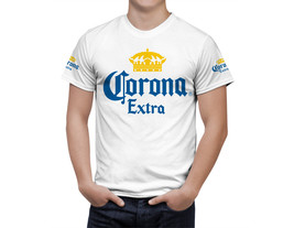Corona Extra Beer Logo White Short Sleeve  T-Shirt Gift New Fashion  - £25.05 GBP
