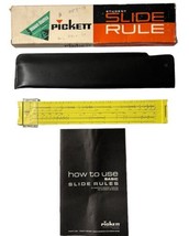 Vintage PICKETT Student 120 Slide Rule 120ES complete Case Manual & Box - $28.39
