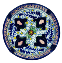 Talavera Ash Tray Lead Free Hand Painted Signed 7.25&quot; Mexico - £9.52 GBP
