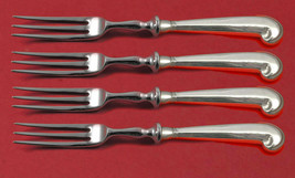 Queen Anne-Williamsburg by Stieff Sterling Silver Fruit Fork Set 4pc Custom 6" - £276.18 GBP