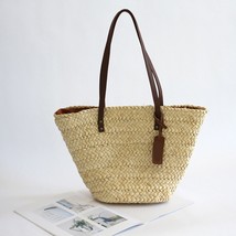 New Fashion Women Shoulder Bags Large Capacity Straw Woven Handbags Hand-woven T - £30.64 GBP