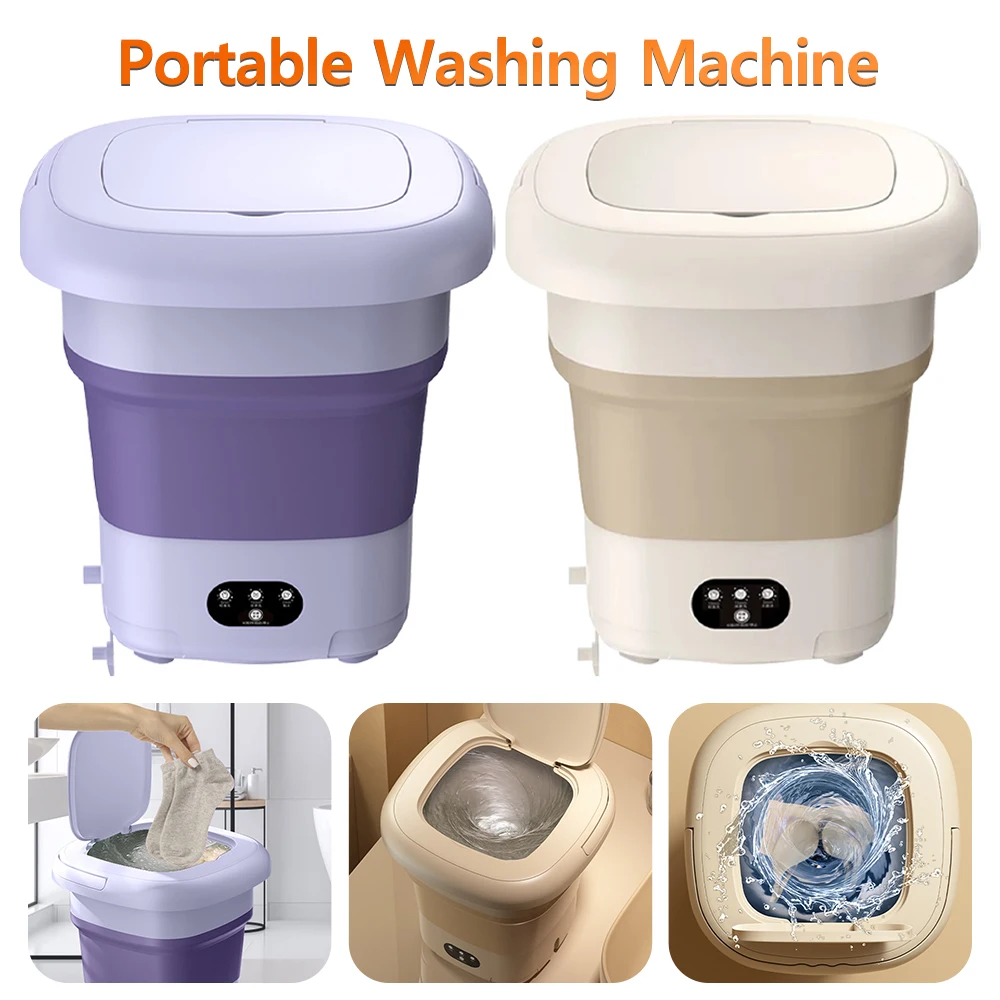 9L Portable Washing Machine Multifunction Folding Washing Machine with D... - $60.42