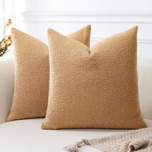 2pc Boucle Throw Pillow Covers 22x22 Light Brown Soft Textured Cushion Case - $5.18 2pc Boucle Throw Pillow Covers 22x22 Light Brown Soft Textured Cushion Case - $5.18