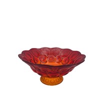 Moon and Stars Amberina Footed Bowl 11 in Diameter - £25.93 GBP