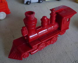 Vintage Plastic ELMAR Red Locomotive Whistle Moving Wheels - $24.75