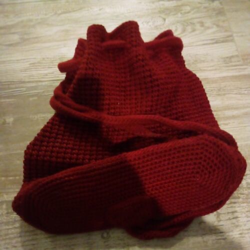 Vintage The Sak Crochet Handbag Women Wine Hobo Purse Shoulder Bag - $28.04