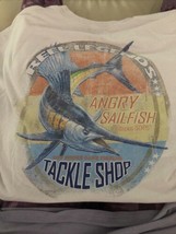 Reel Legends angry sailfish Mens short Sleeve T-Shirt XXL - $16.75