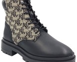 Lauren Ralph Lauren Women Combat Boots Carlee Size US 5.5B Black Jacquard - £70.85 GBP